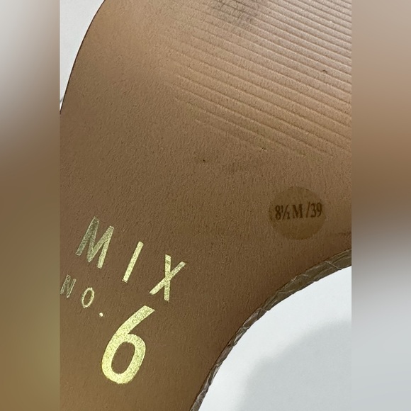 Mix No. 6 Gold Block Heel Sandals - Picture 10 of 12